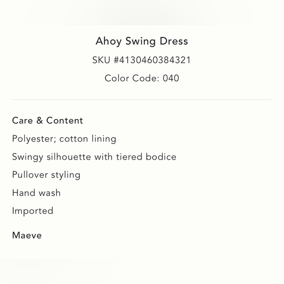 Maeve Anthropologie Ahoy Swing Dress - Picture 9 of 9